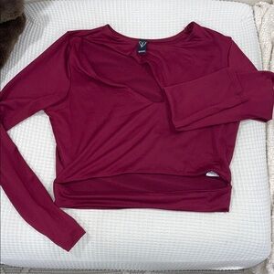 Windsor Wine Long-Sleeve V-Neck Top